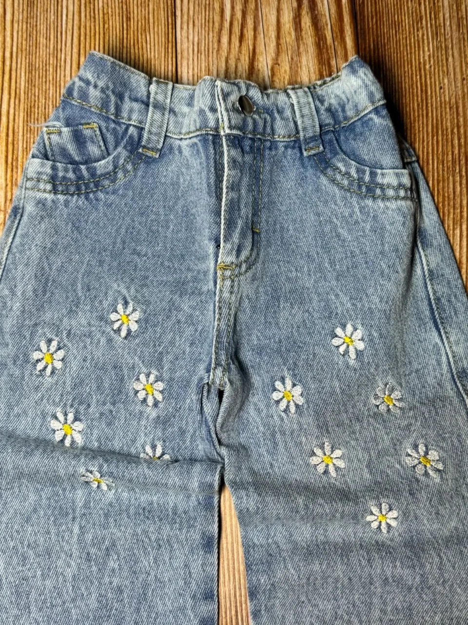 Baggy Bordado Celeste — foto 3