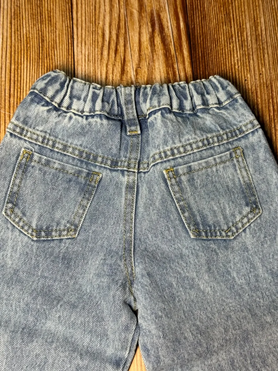 Baggy Bordado Celeste — foto 5