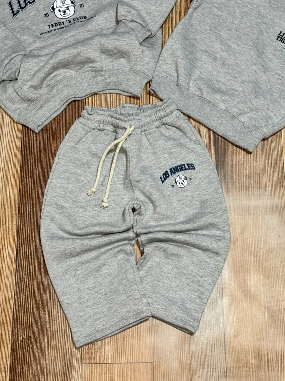 Jogging Baggy Frizado Gris Melange — foto 2