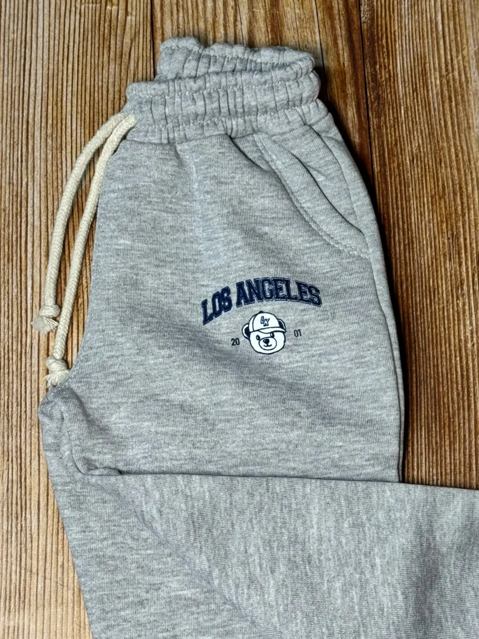 Jogging Baggy Frizado Gris Melange — foto 5